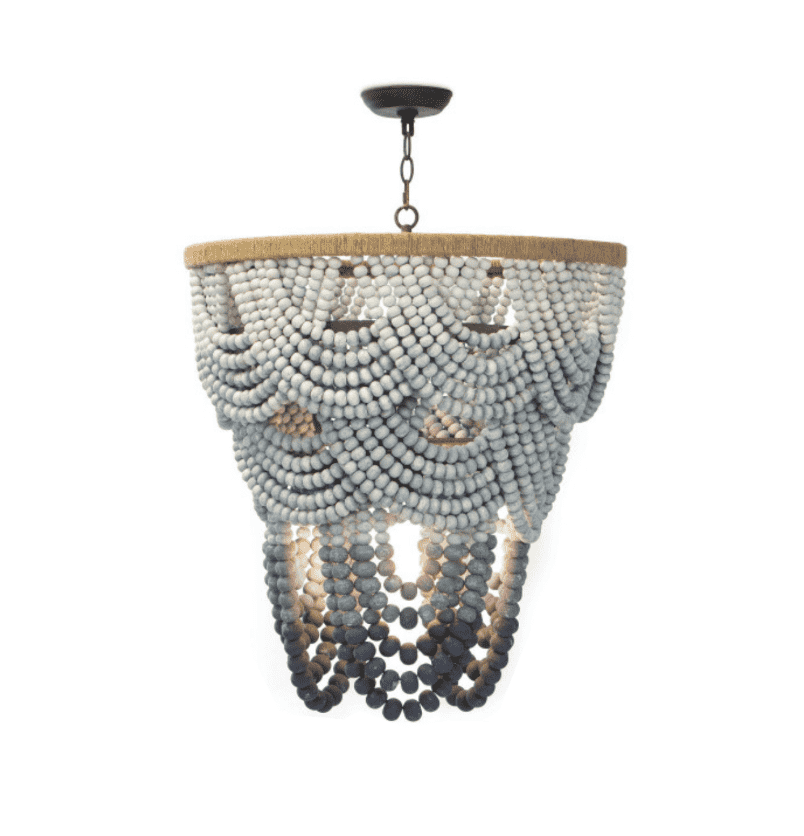 Ombre Wood Bead Chandelier