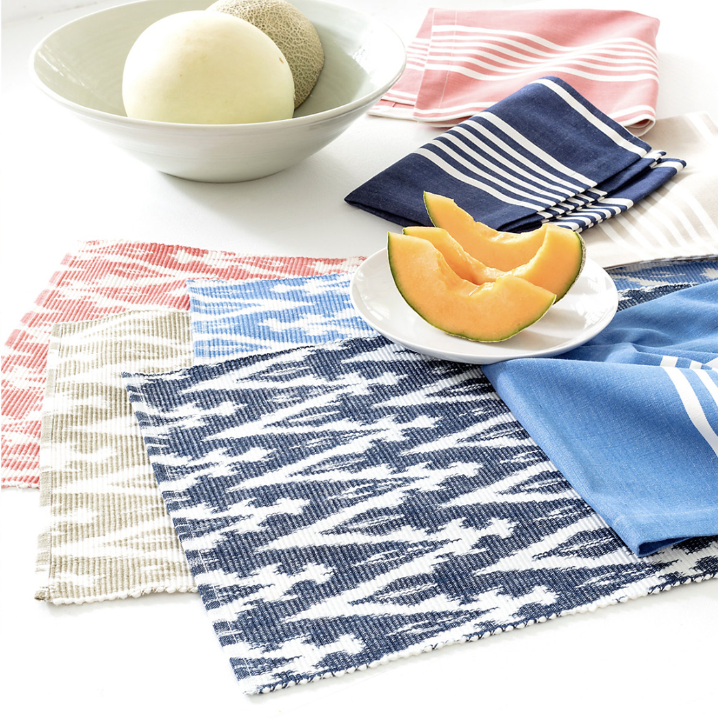 Bistro Stripe Napkins s/4 - Three Color Options