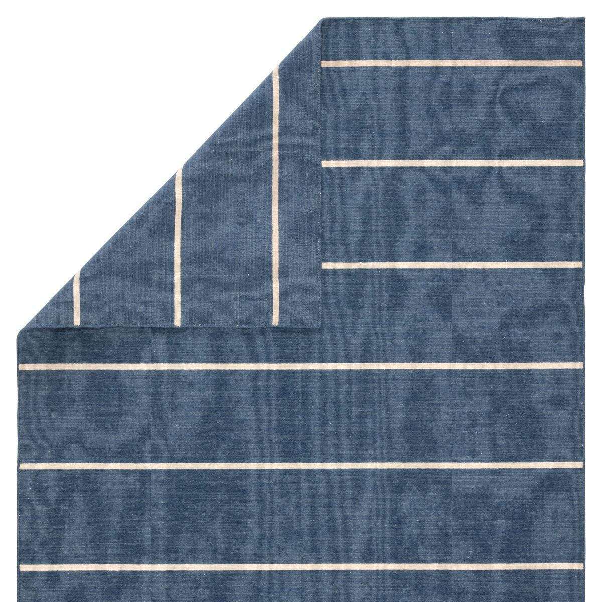 Cape Cod Striped Wool Rug - Stellar Blue