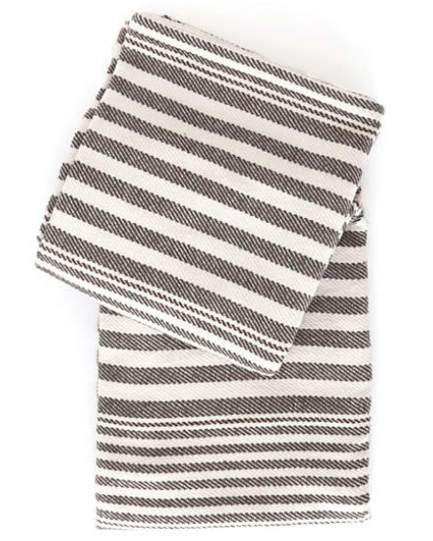 Rugby Stripe Woven Cotton Throw - Two Colors