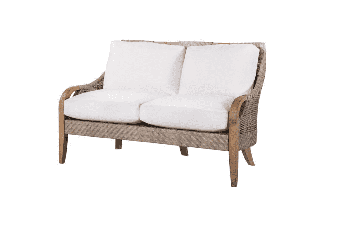 Eastern Shores Woven & Teak Outdoor Love Seat