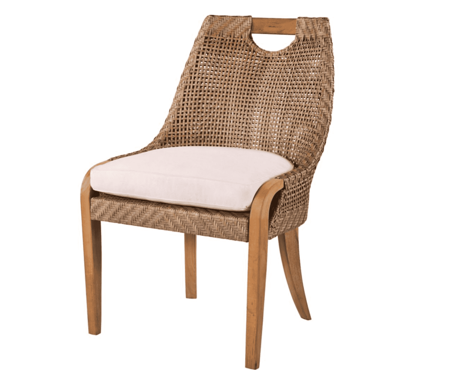 Eastern Shores Woven & Teak Outdoor Dining Side Chair