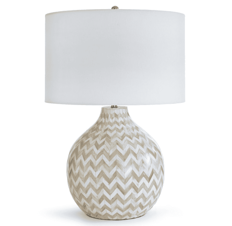 Chevron Bone Table Lamp - Natural