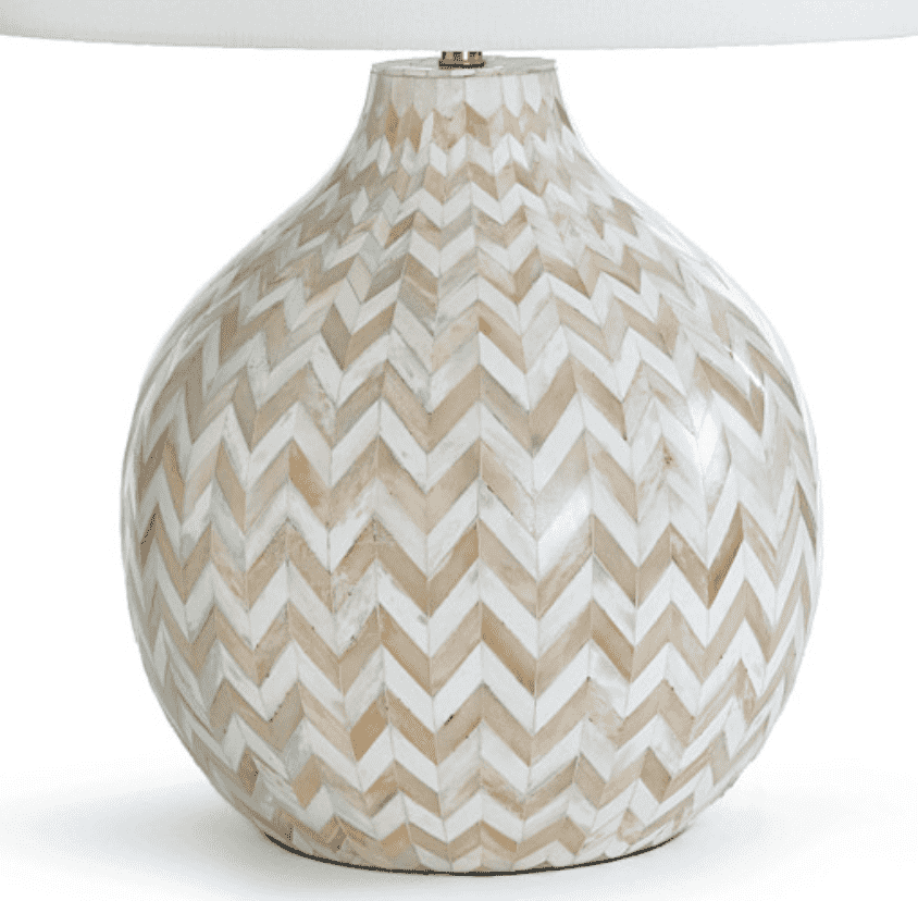 Chevron Bone Table Lamp - Natural