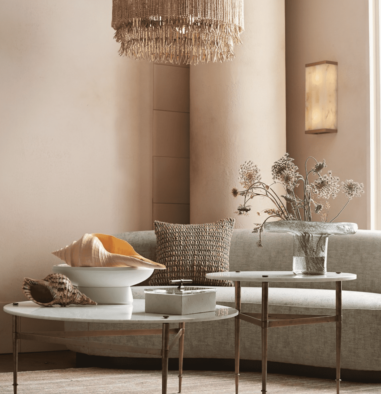 Amalfi Coast Natural Bead Chandelier