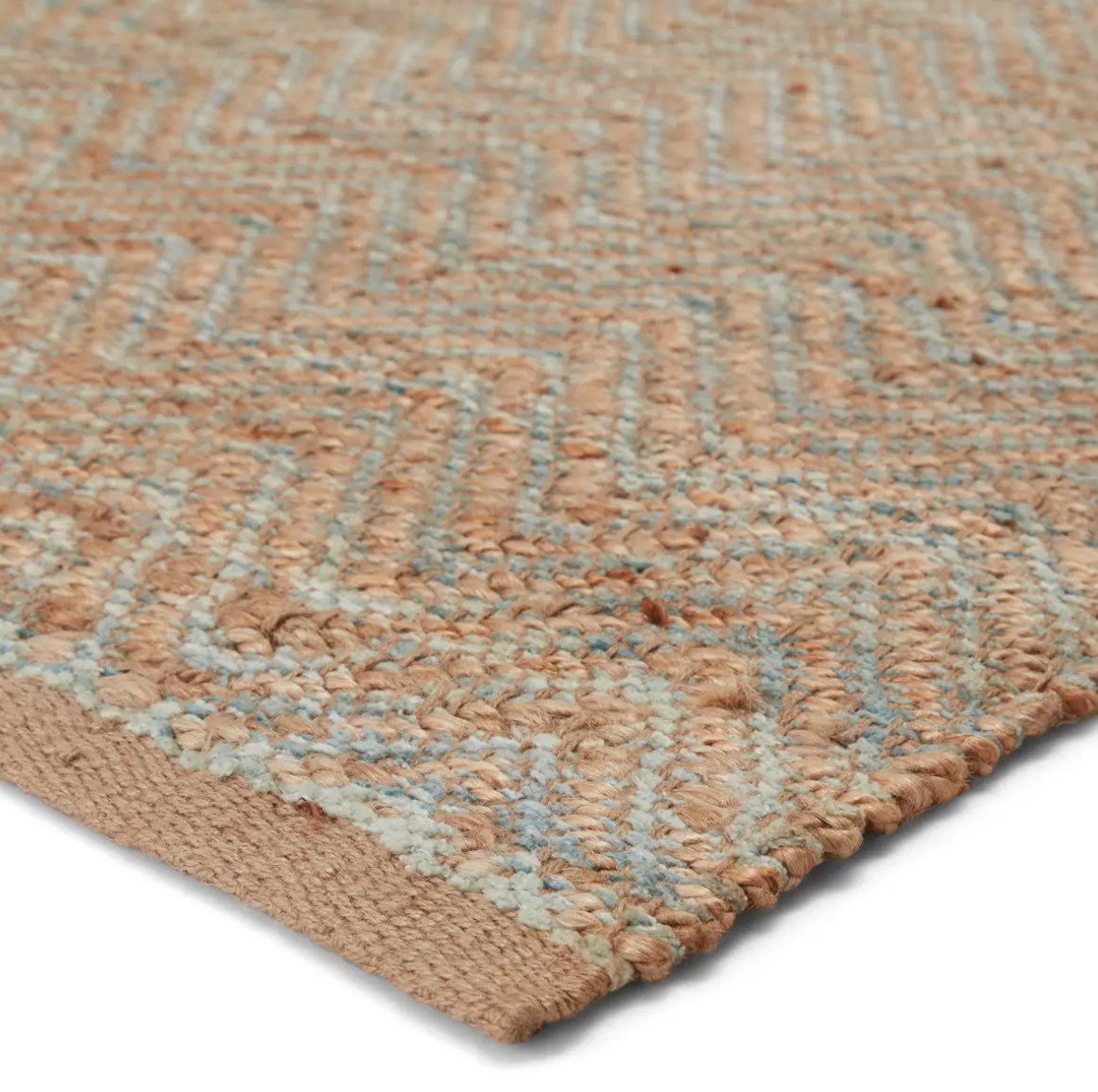 Himalaya Jute Rug - Ginger & Sea Glass Green