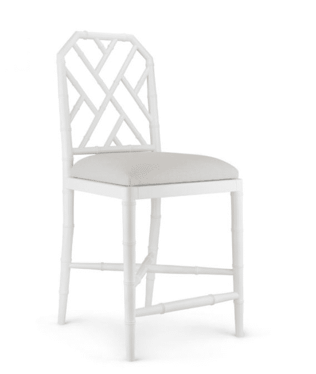 Leila Chippendale Counter Stool - Eggshell White