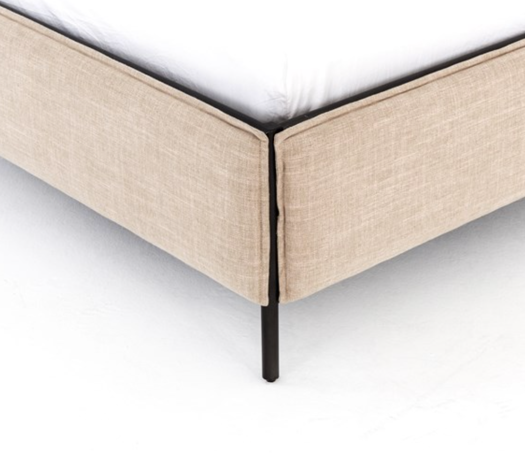 Grove Park Upholstered  Bed - Two Fabrics