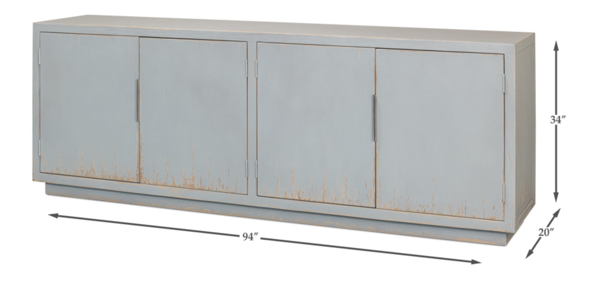 Bermuda Blue Wash 4-Door Sideboard