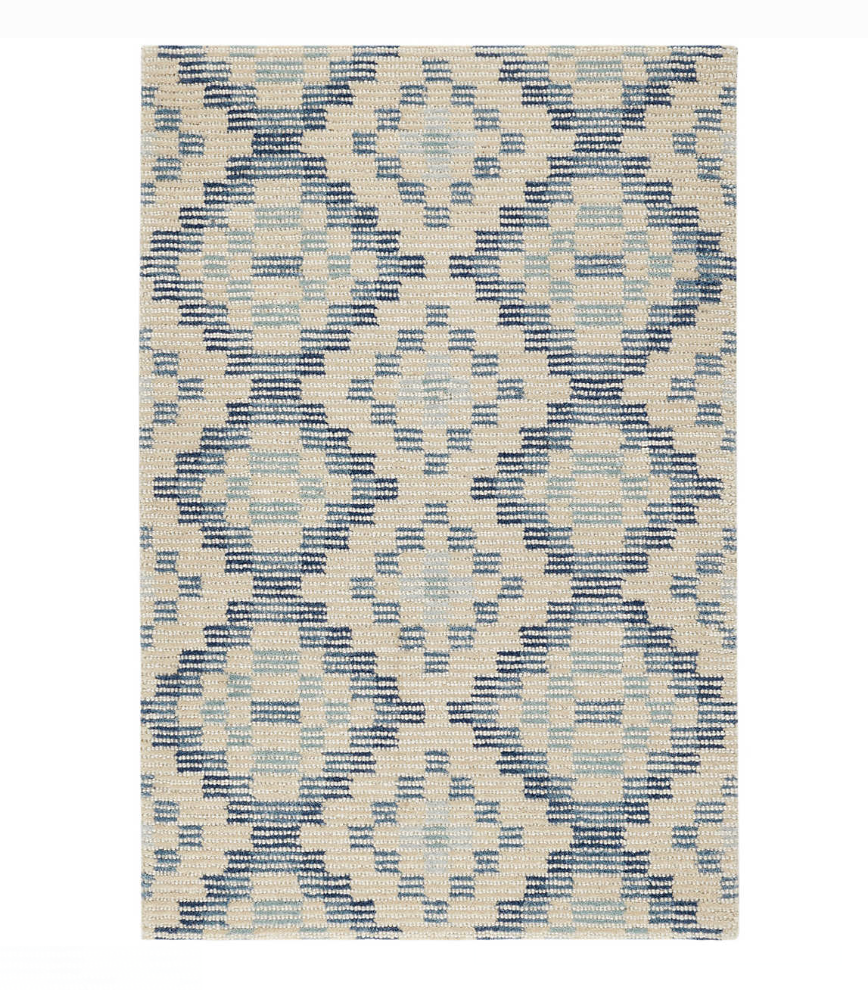 Diamond Cove Blue Tufted Wool Rug