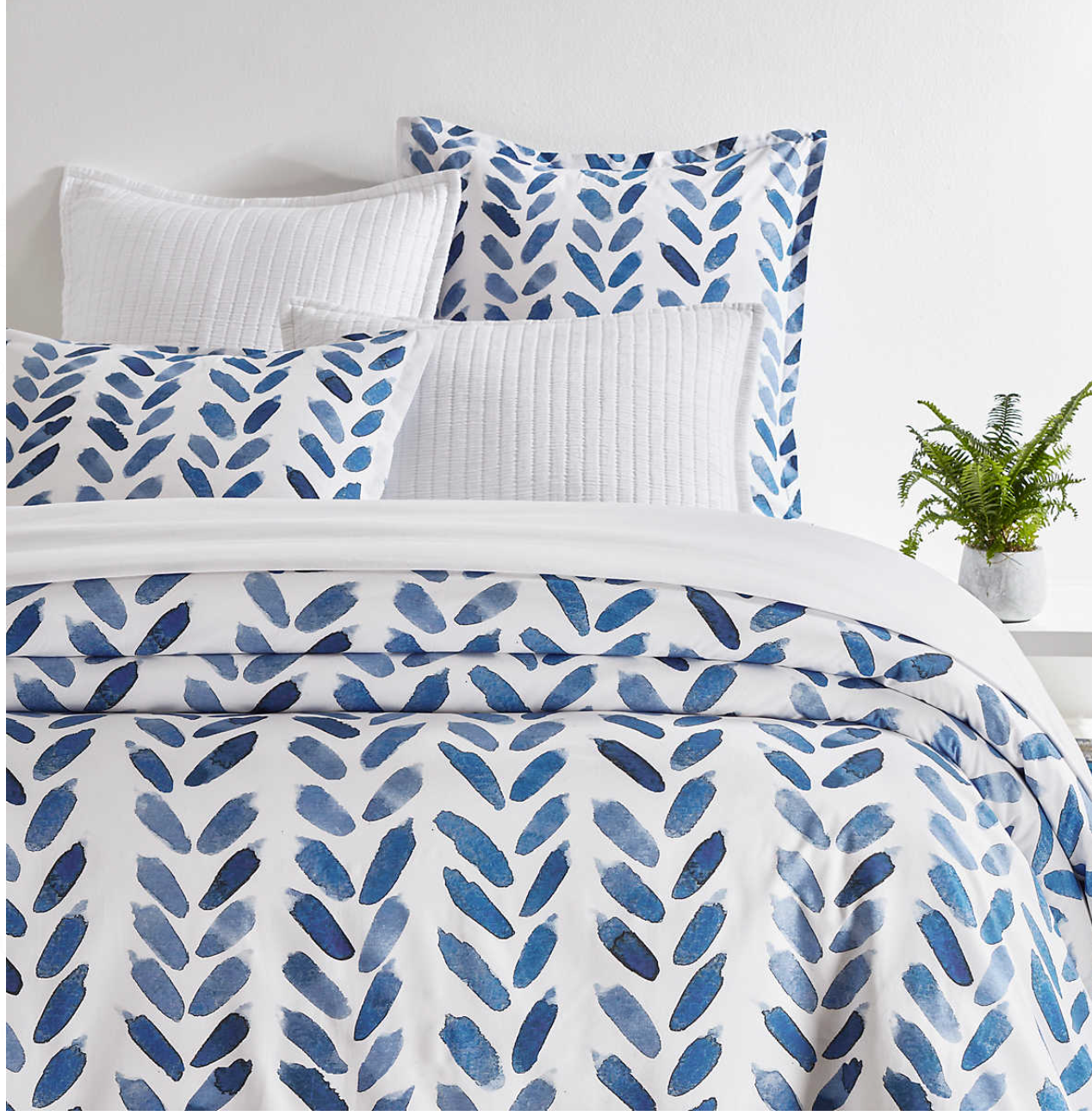 Blue Brush Duvet Cover