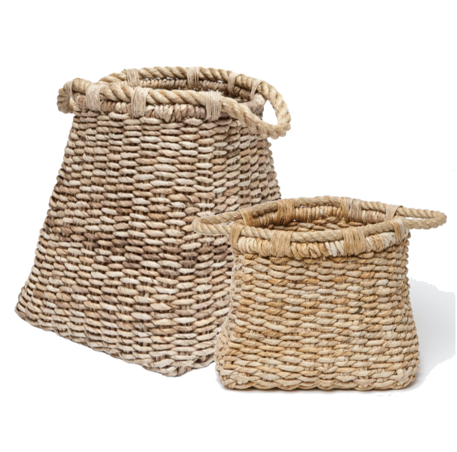 Lucas Banana Bark Wicker Baskets - Two Sizes