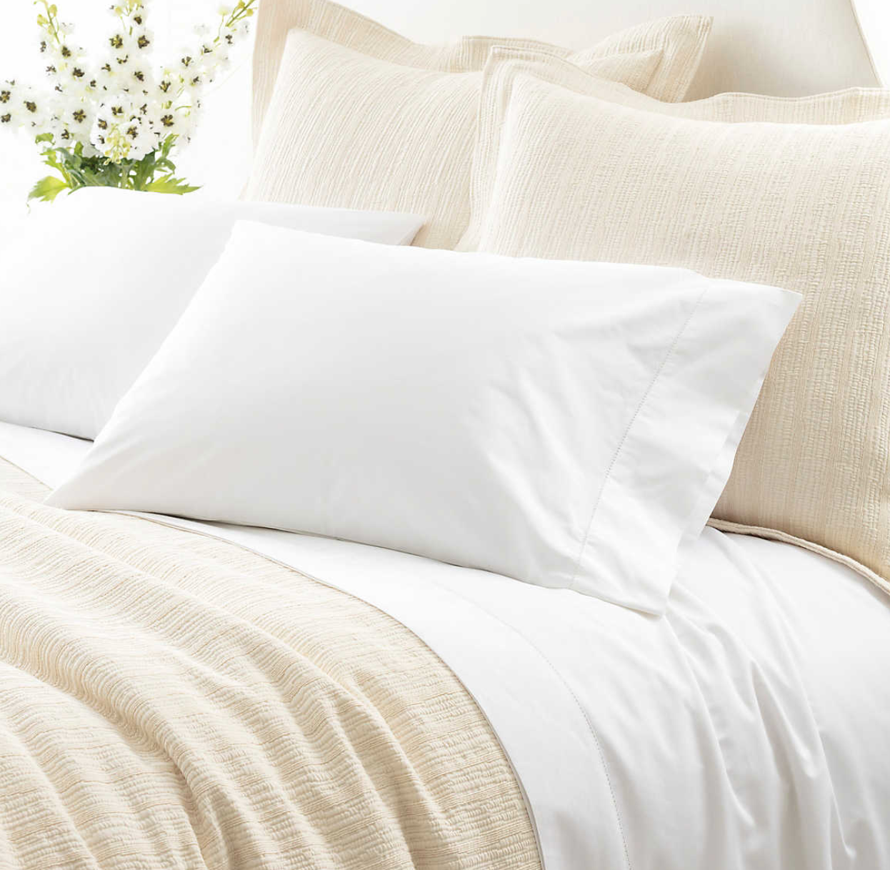 Classic Hemstitch Sheet Set - White