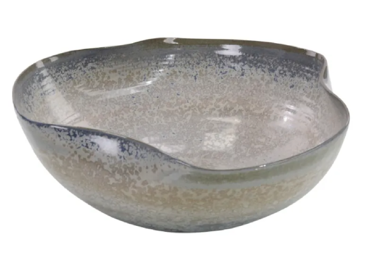 Free Form Bowl in Sea Foam Blues