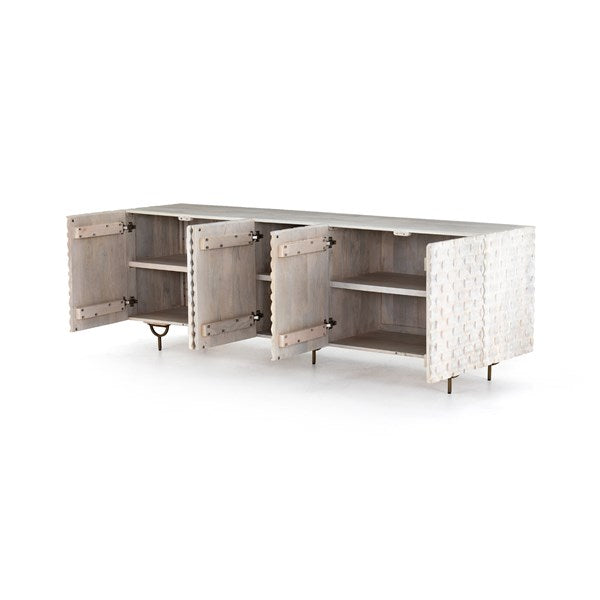 Seacrest Whitewash Media Console