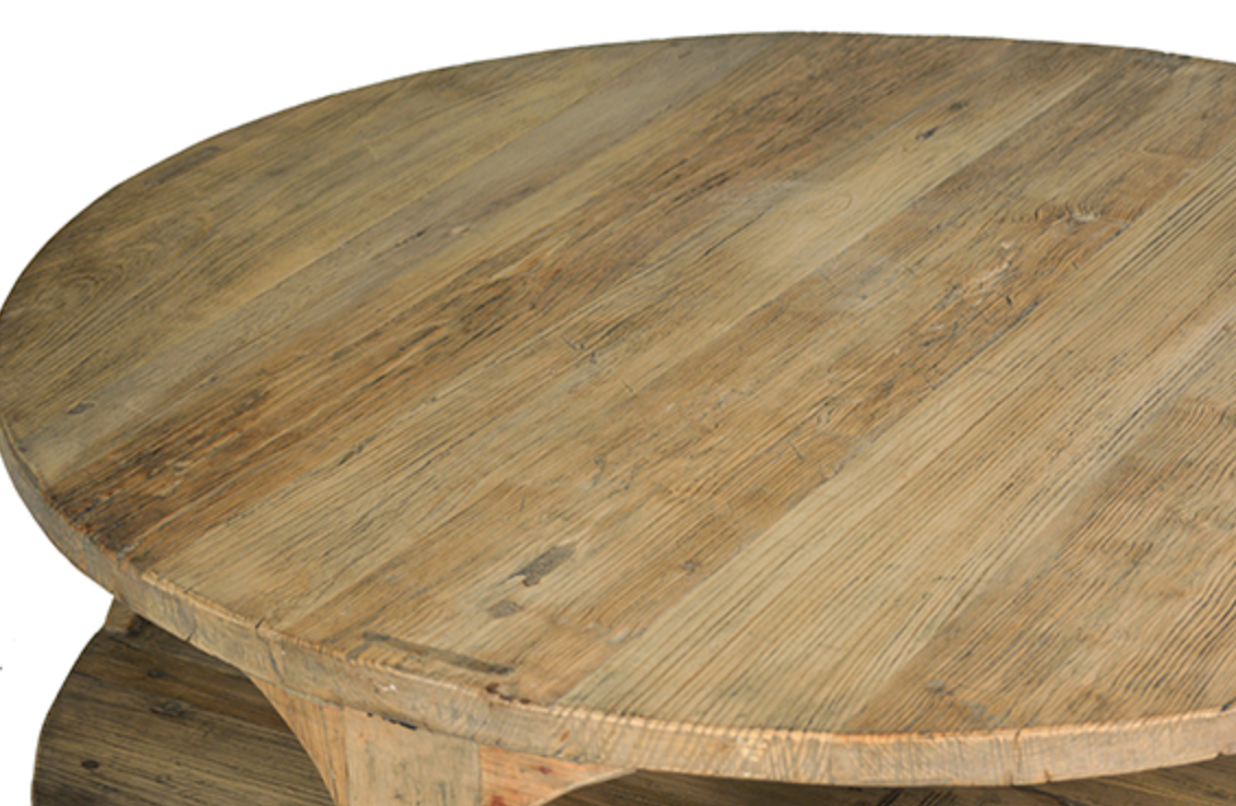 Aleski Reclaimed Elm Round Coffee Table