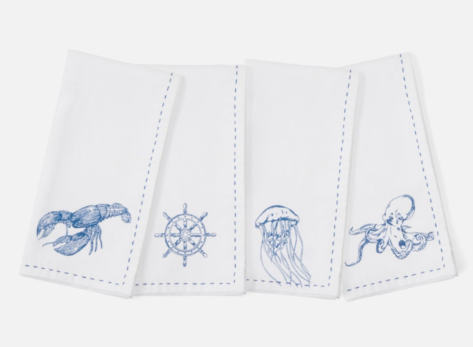 Ariel Sea Life Dinner Napkin - Set of Four