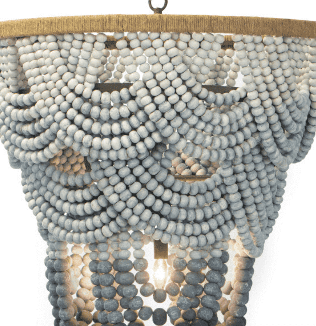 Ombre Wood Bead Chandelier