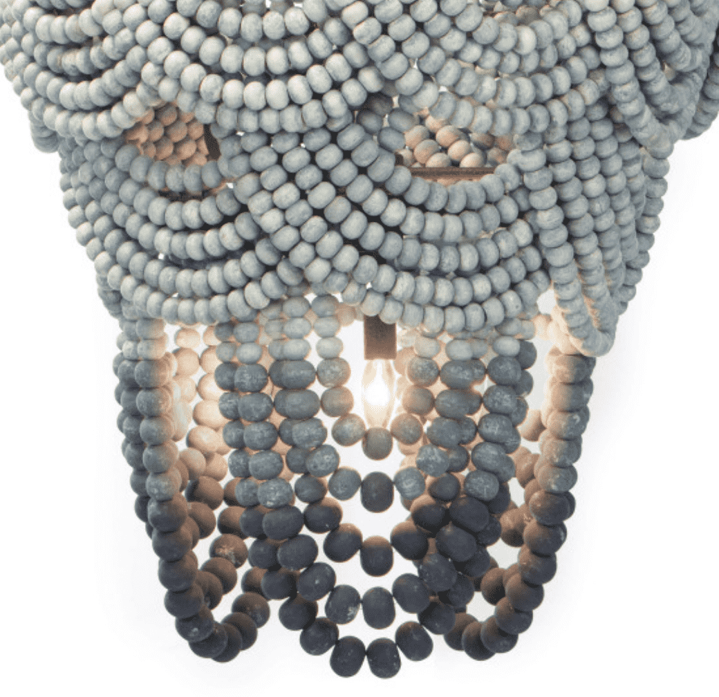 Ombre Wood Bead Chandelier