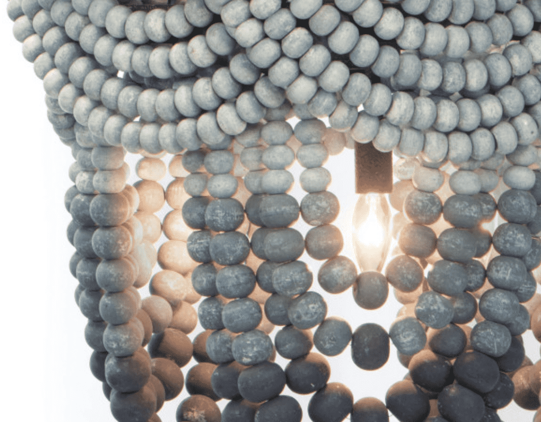 Ombre Wood Bead Chandelier