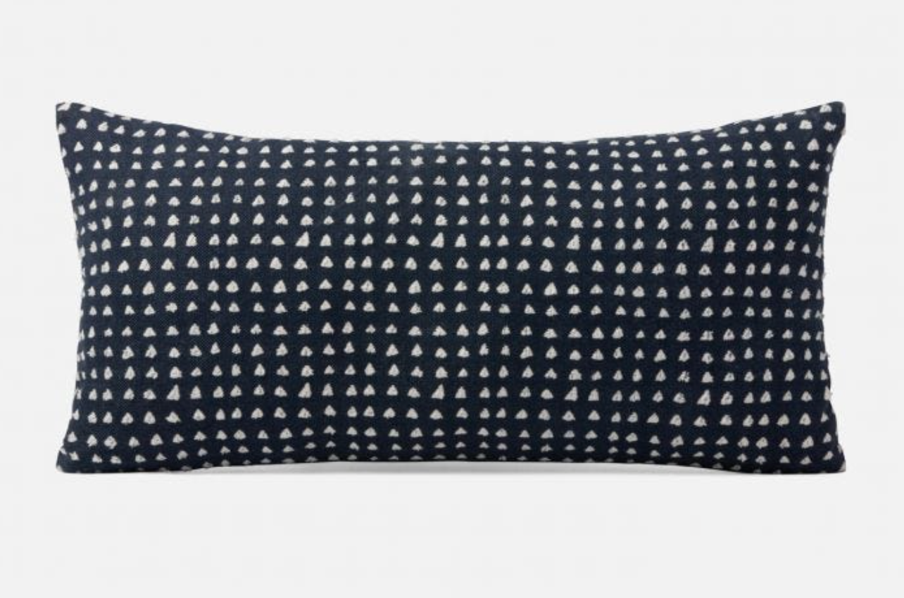 Newman Navy Dotted Pillow - Set of Two