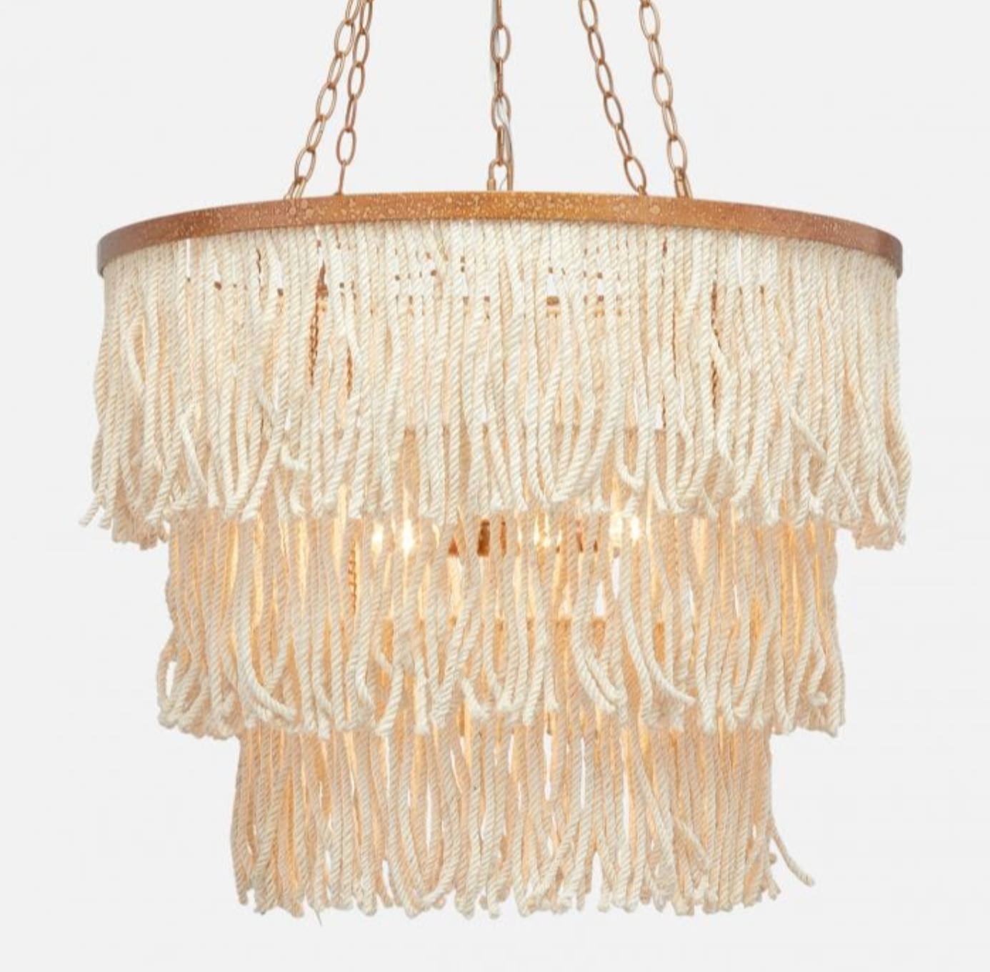 Arricka Abaca Rope Chandelier - Two Finishes