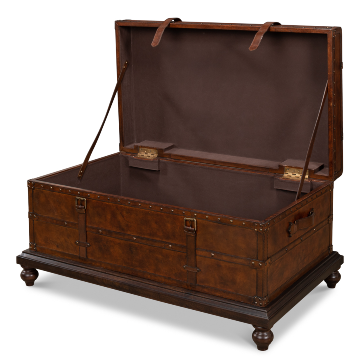 Berenger Leather Trunk Coffee Table