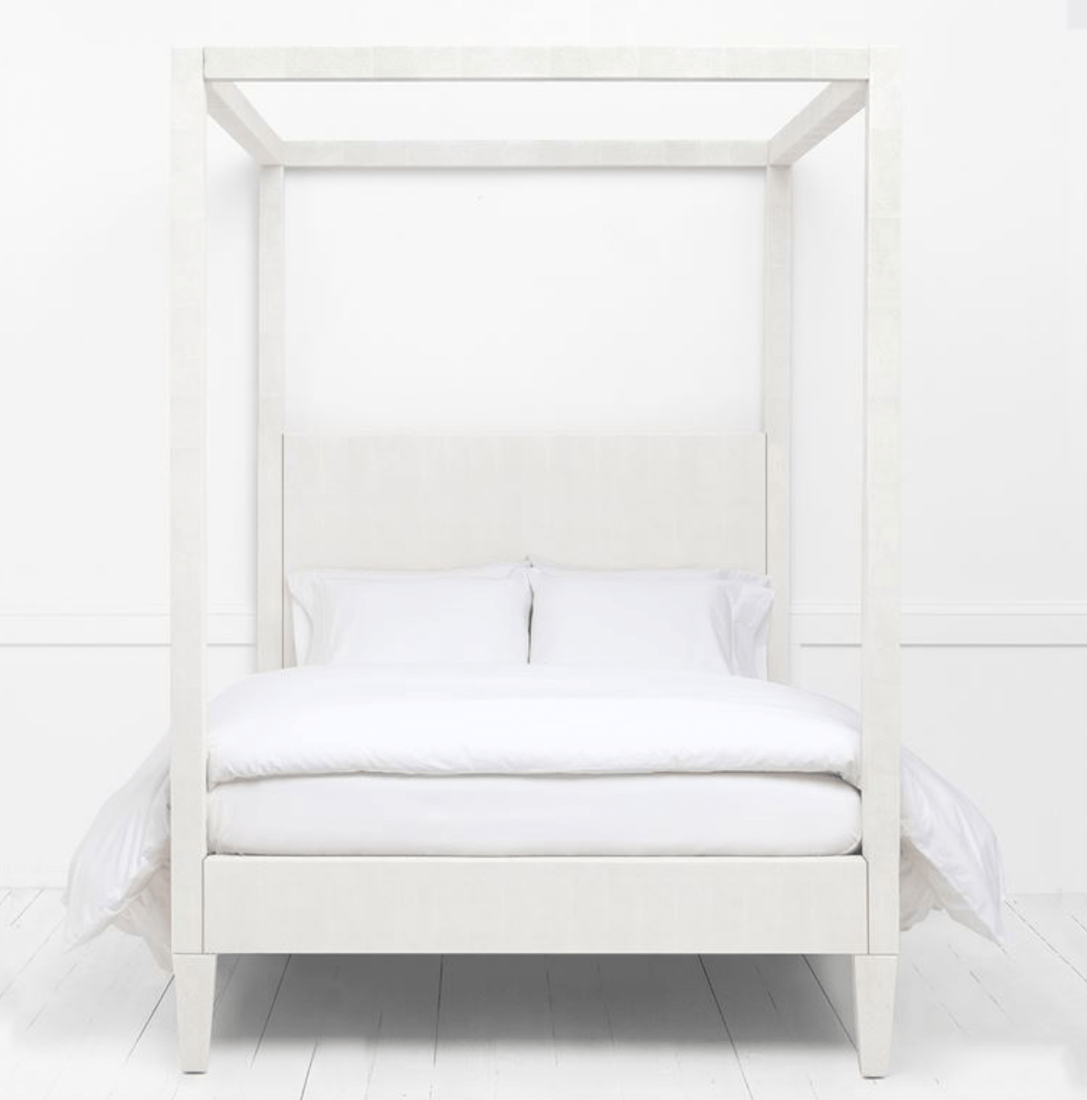 Moonstone Bay Shagreen Bed - Vintage White