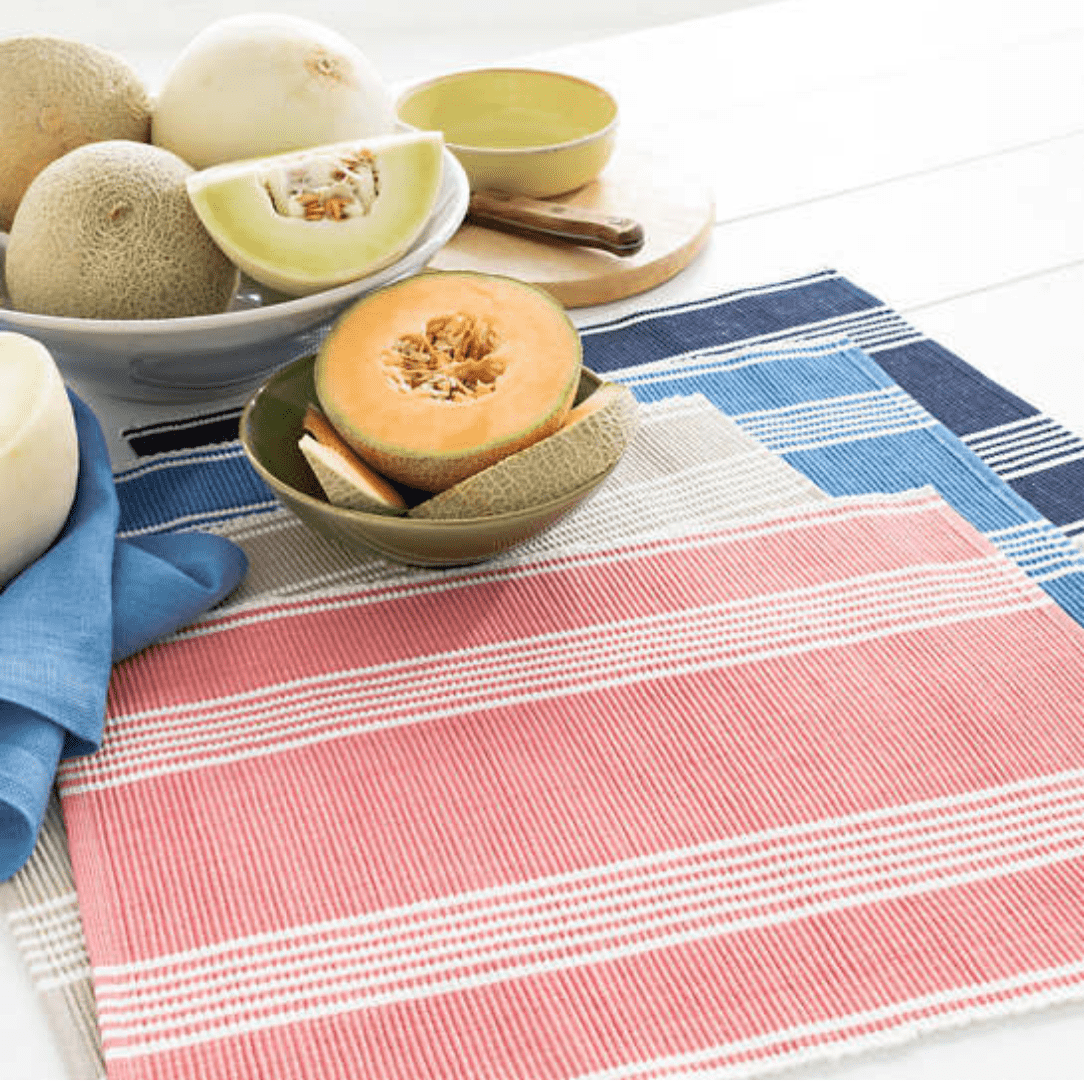 Bistro Stripe Placemats s/4 - Three Color Options