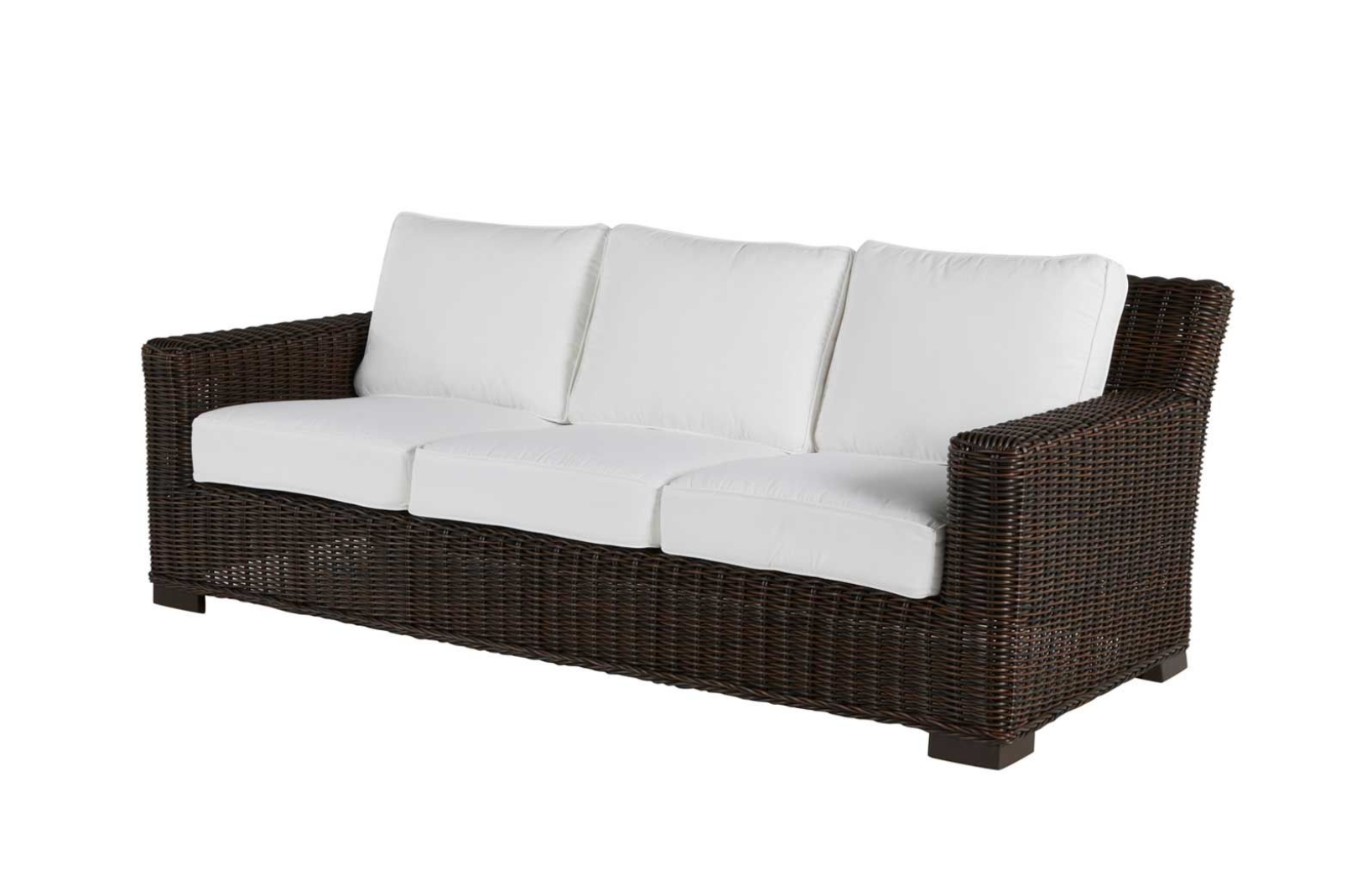 Malibu Outdoor Wicker Sofa - Black Walnut