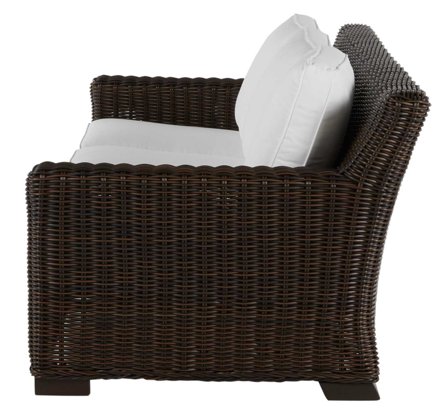 Malibu Outdoor Wicker Sofa - Black Walnut