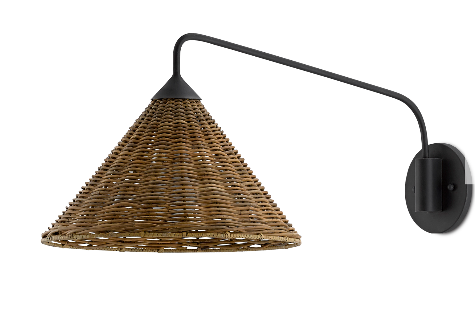 Brighton Rattan Swing Arm Sconce