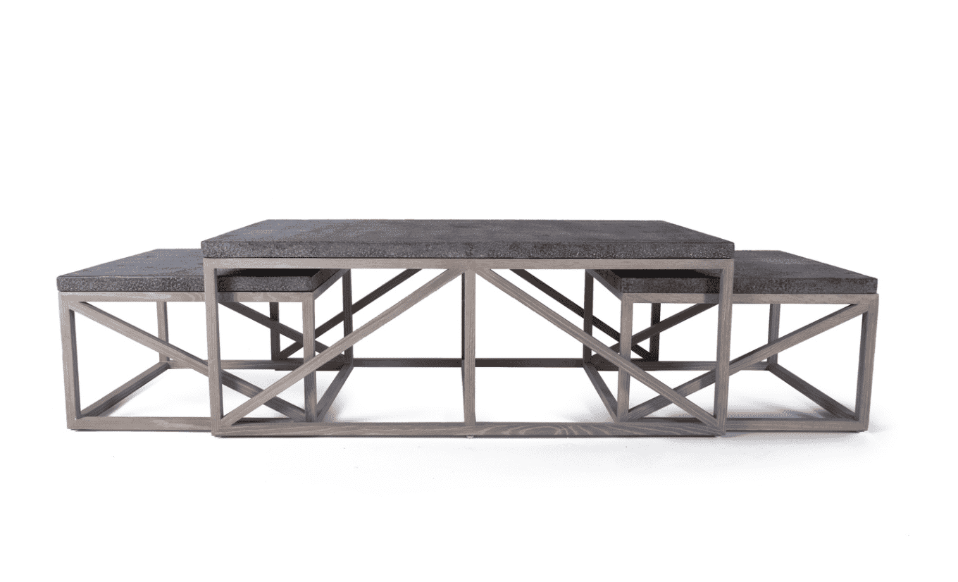 Cairo Nesting Cocktail Table in Milli Grey