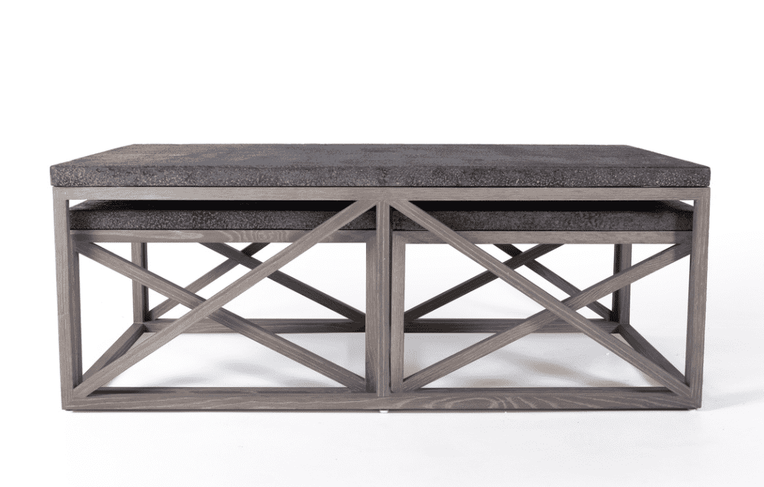 Cairo Nesting Cocktail Table in Milli Grey