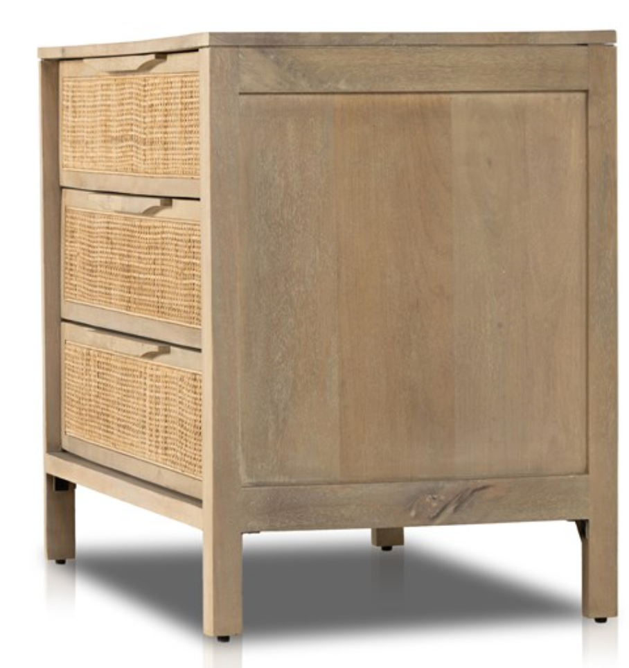 Cape Hatteras Modern Coastal Bedside Chest- In Natural