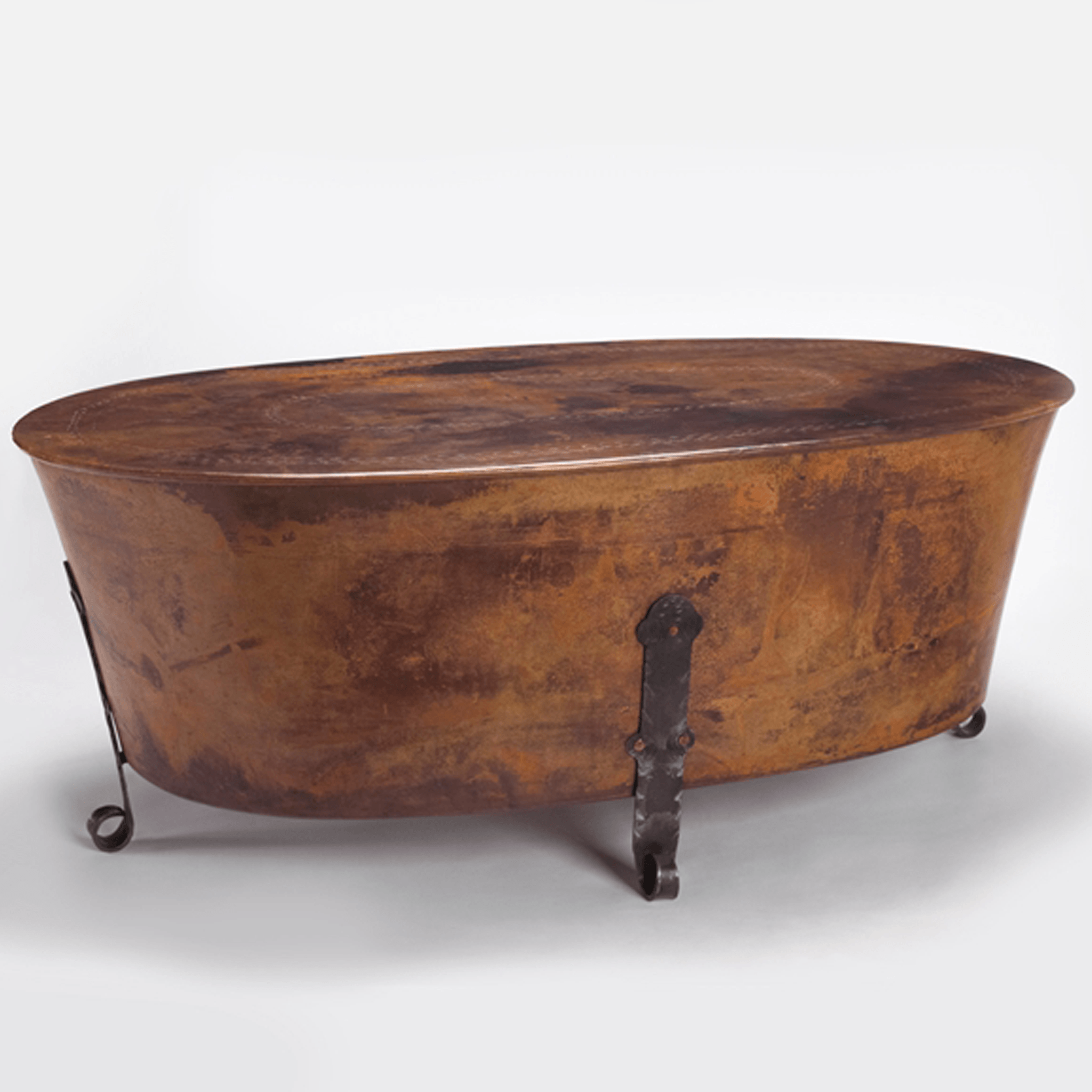 Jackson Hole Copper Oval Cauldron Coffee Table-Two Sizes