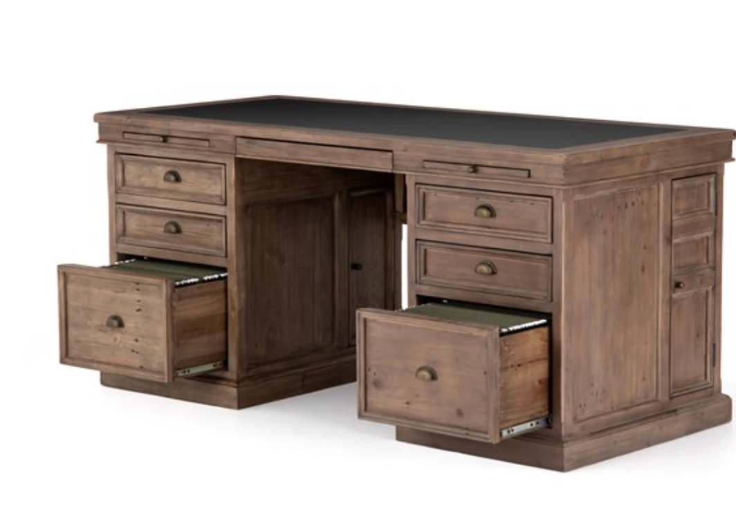 Bureau Style Desk w/Leather Writing Surface