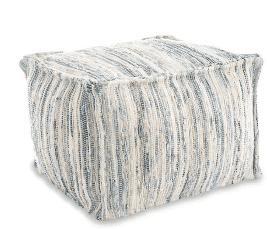 Denim Rag Indoor Pouf