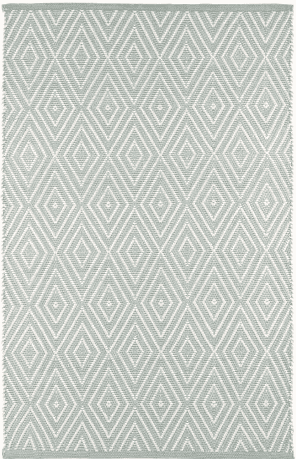 Diamond Indoor/Outdoor Rug - Light Blue & Ivory