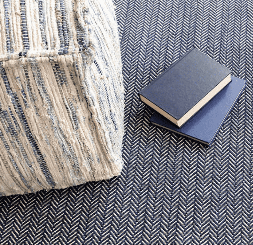 Denim Rag Indoor Pouf