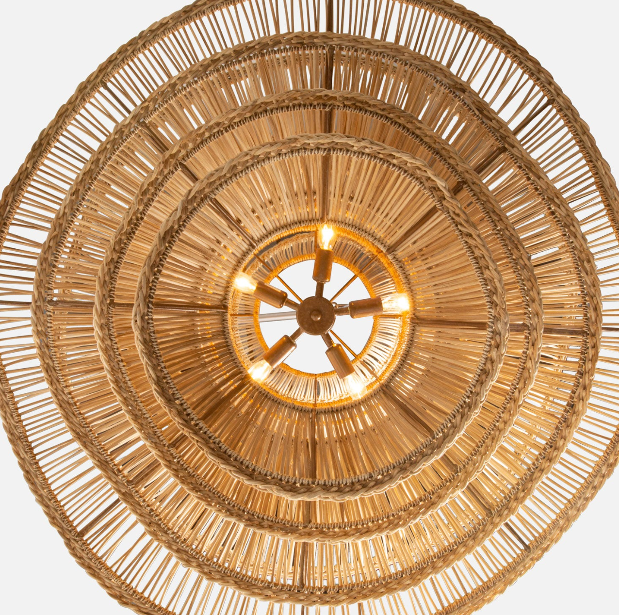 Elba Rattan Chandelier in Natural Rattan - Three Sizes