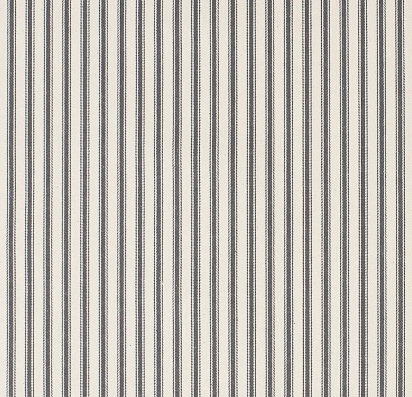 French Ticking Charcoal Fabric Swatch - Beachside Collection