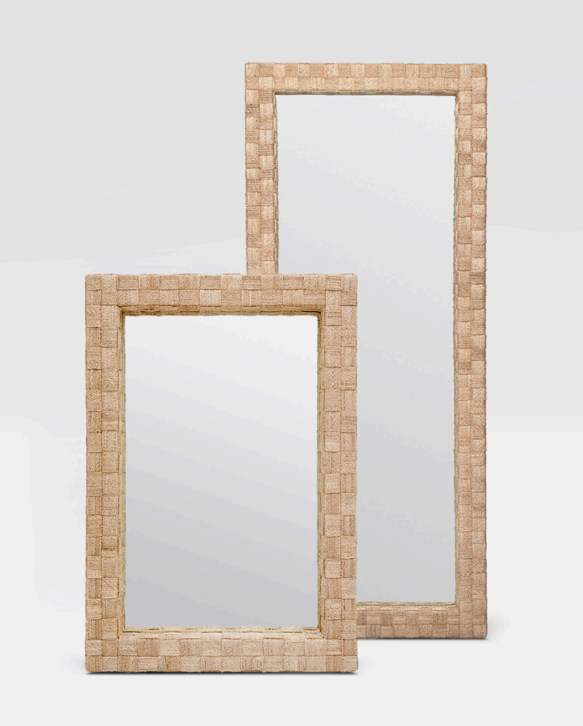 Geneva Woven Abaca Mirror - Two Sizes