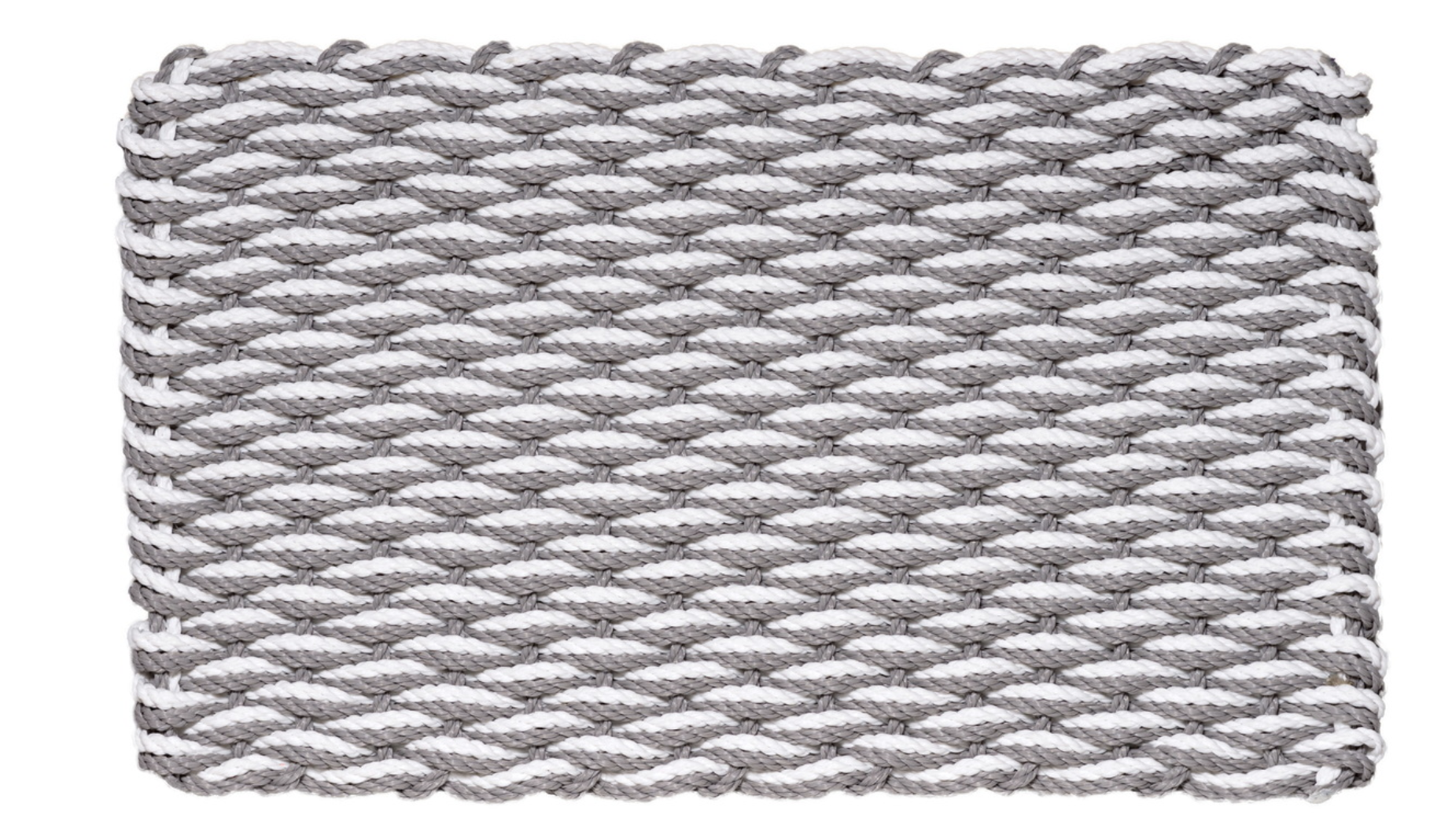 Rope Doormat - Gray & White Wave