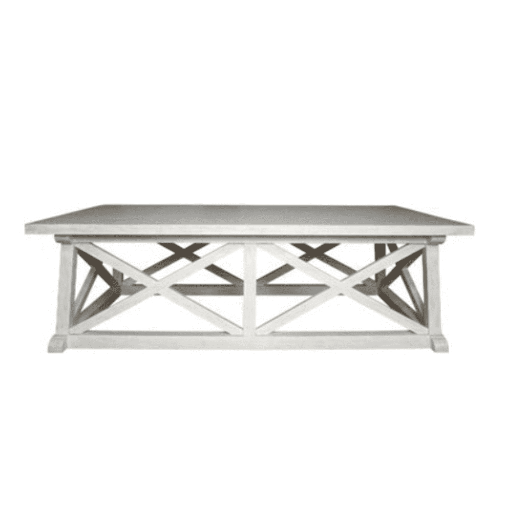 Hampton Rectangular Coffee Table -  White Washed