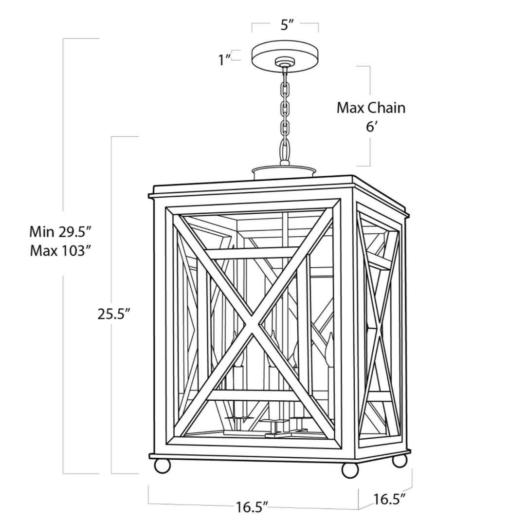 Wood Lattice Lantern