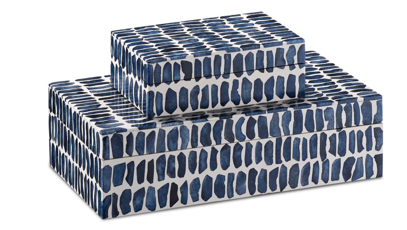 Deep Indigo & White Mosaic Box Set