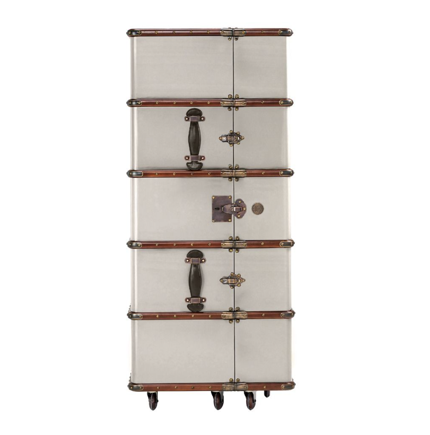 Stateroom Mobile Bar Trunk - Ivory