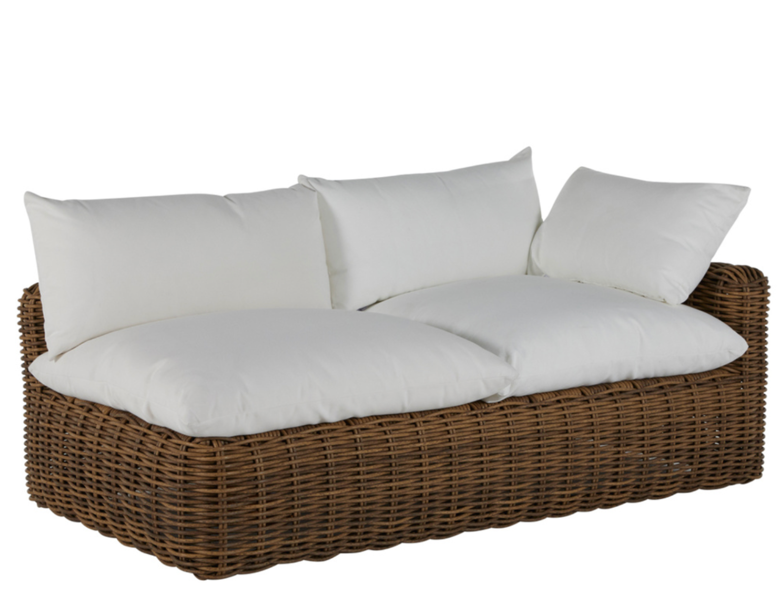 Kona Outdoor Wicker Right Arm Facing Loveseat - Raffia