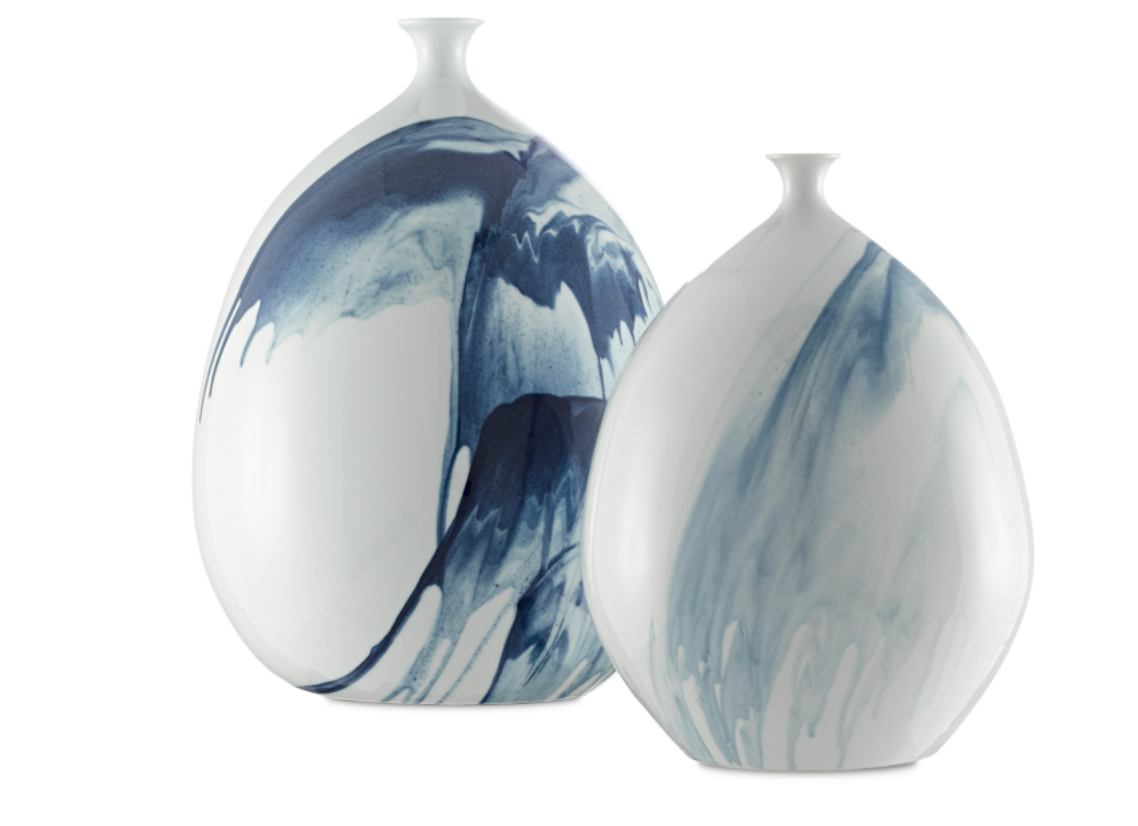 Indigo Smoke Vase - Two Sizes